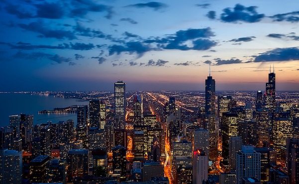 A stock photo of the city of Chicago, Ill skyline