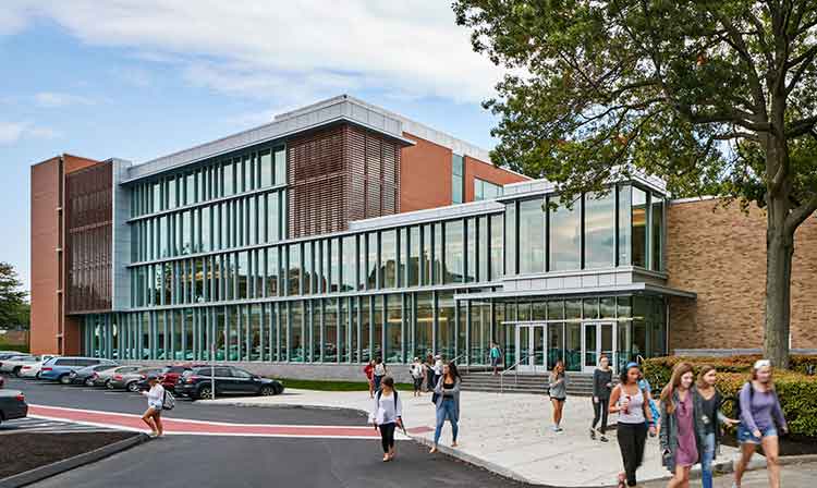 Exterior image of the Egan School of Nursing and Health Studies building in Fairfield, CT.
