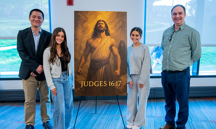 Promotional poster for Judges 16:17, showcasing a visually appealing design.