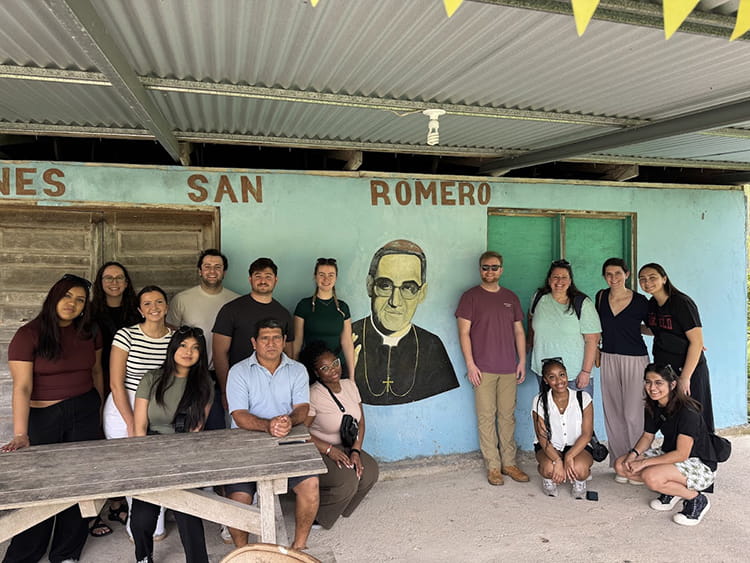 Fairfield students during their St. Oscar Romero immersion trip.
