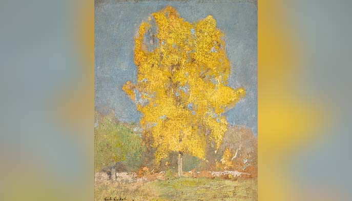 Emil Carlsen, Golden Tree, oil on canvas, 1904. Private collection, Connecticut.