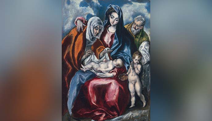 El Greco, The Holy Family with Saint Anne and the Infant John the Baptist, ca. 1595-1600, oil on canvas.