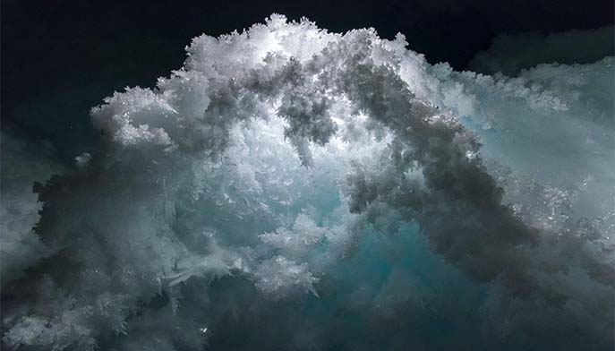 Helen Glazer, Fractal Arch, Erebus Ice Tongue Cave, Antarctica, 2015, archival pigment print. © Helen Glazer