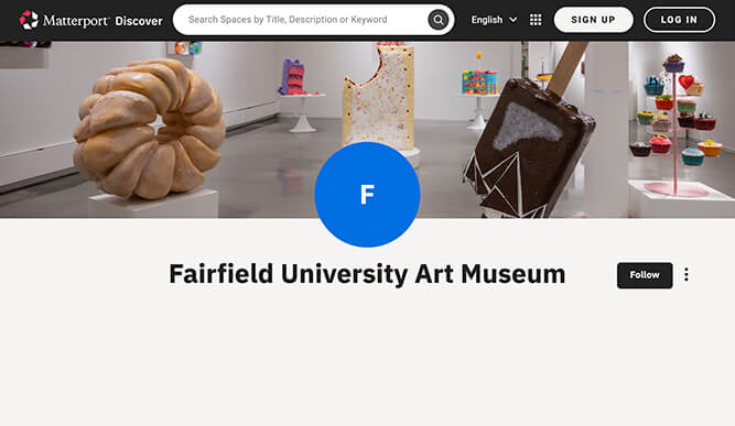 Image of the Fairfield University Museum matterport.com site