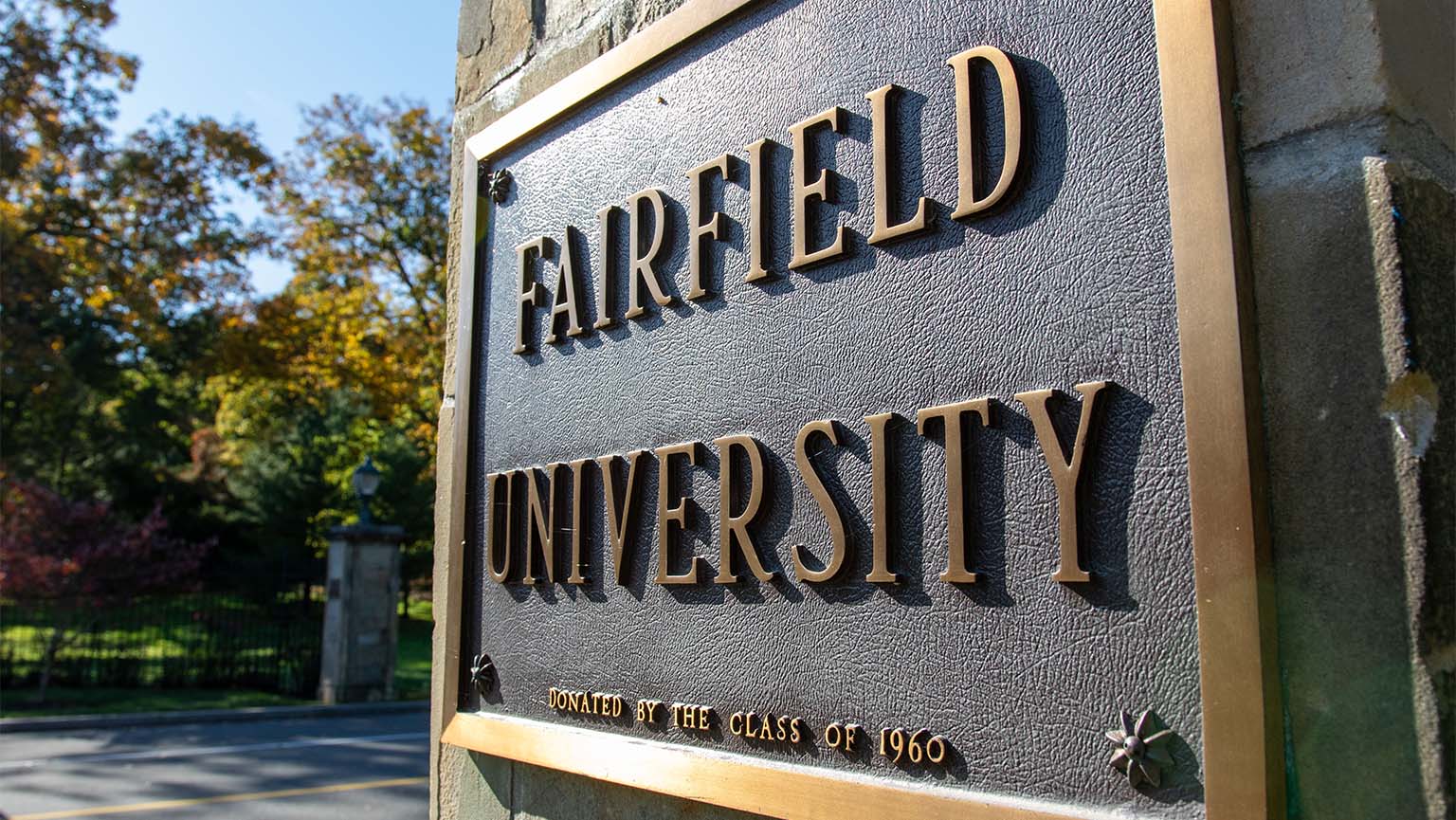 Image of a Fairfield University sign