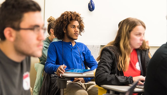 Students in a classroom