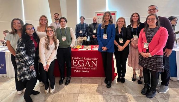 Public health students and faculty at The Connecticut Public Health Association conference.