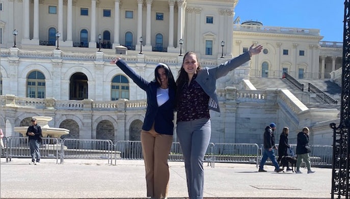 Photo of two nursing students in D.C
