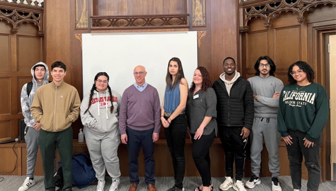 Fairfield Bellarmine students with Accounting instructor of the practice, Scott Brenner, MBA, CPA, CFE