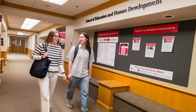 SEHD Students Outside of Dean's Suite