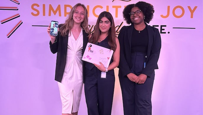 Sophia Haber and company at the BIC Internship Competition