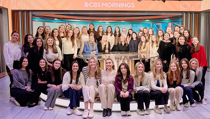 Image of Women in Business Club members tour CBS Studios as part of a Paramount Studios tour in New York City.
