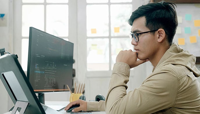 Security software developer testing new security technologies across different devices.