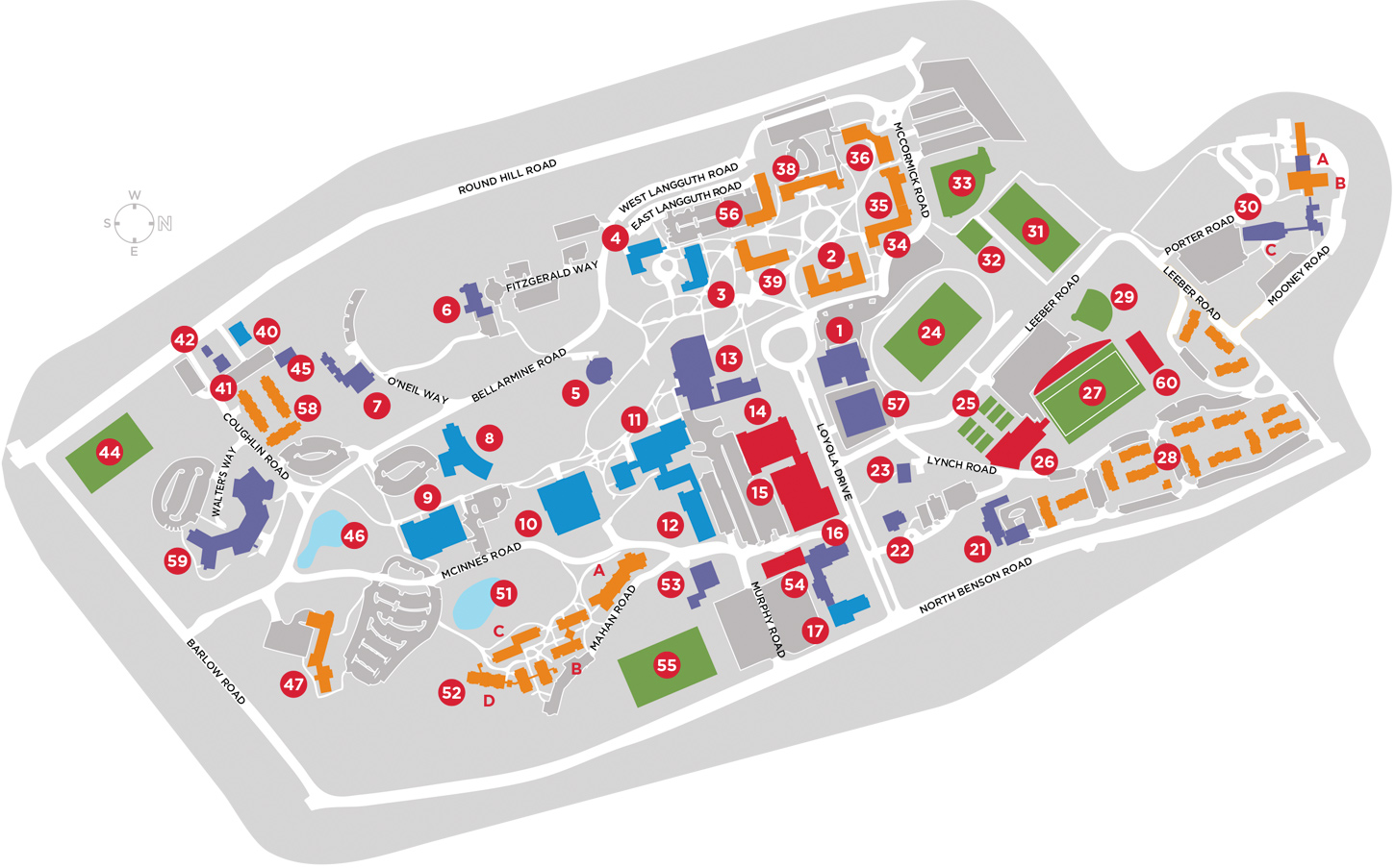 Campus Map Fairfield University
