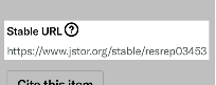 JSTOR Stable URL