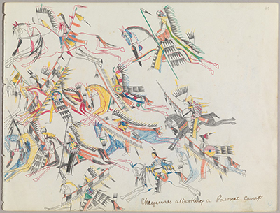 Piece from Picturing History: Ledger Drawings of the Plains Indians