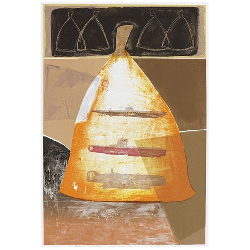 Luo Biwu, War in Bag, 2009, silkscreen print. Courtesy of the artist