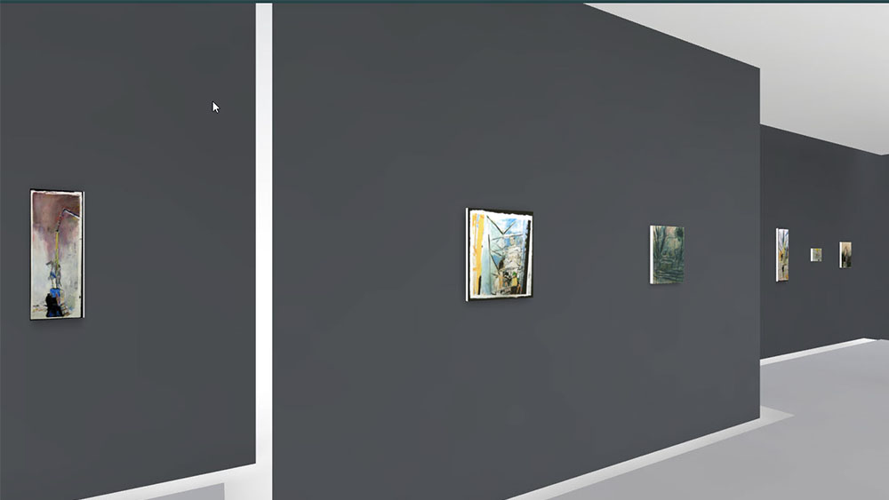 A view of the virtual exhibition created using Kunstmatrix, June 4 2022-May 20, 2022