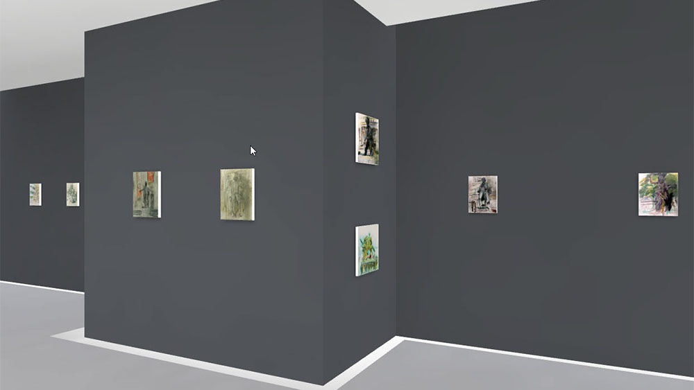 A view of the virtual exhibition created using Kunstmatrix, June 4 2022-May 20, 2022