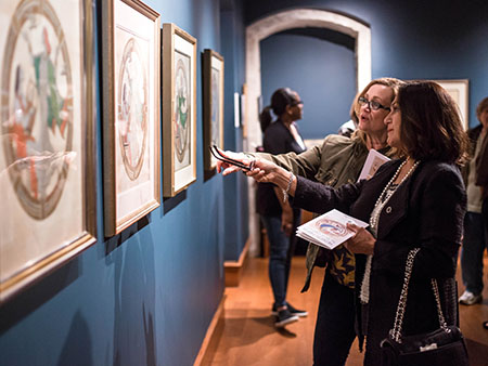 Museum patrons enjoying the Hildreth Meière: The Art of Commerce exhibition on view through Sept. 21. 