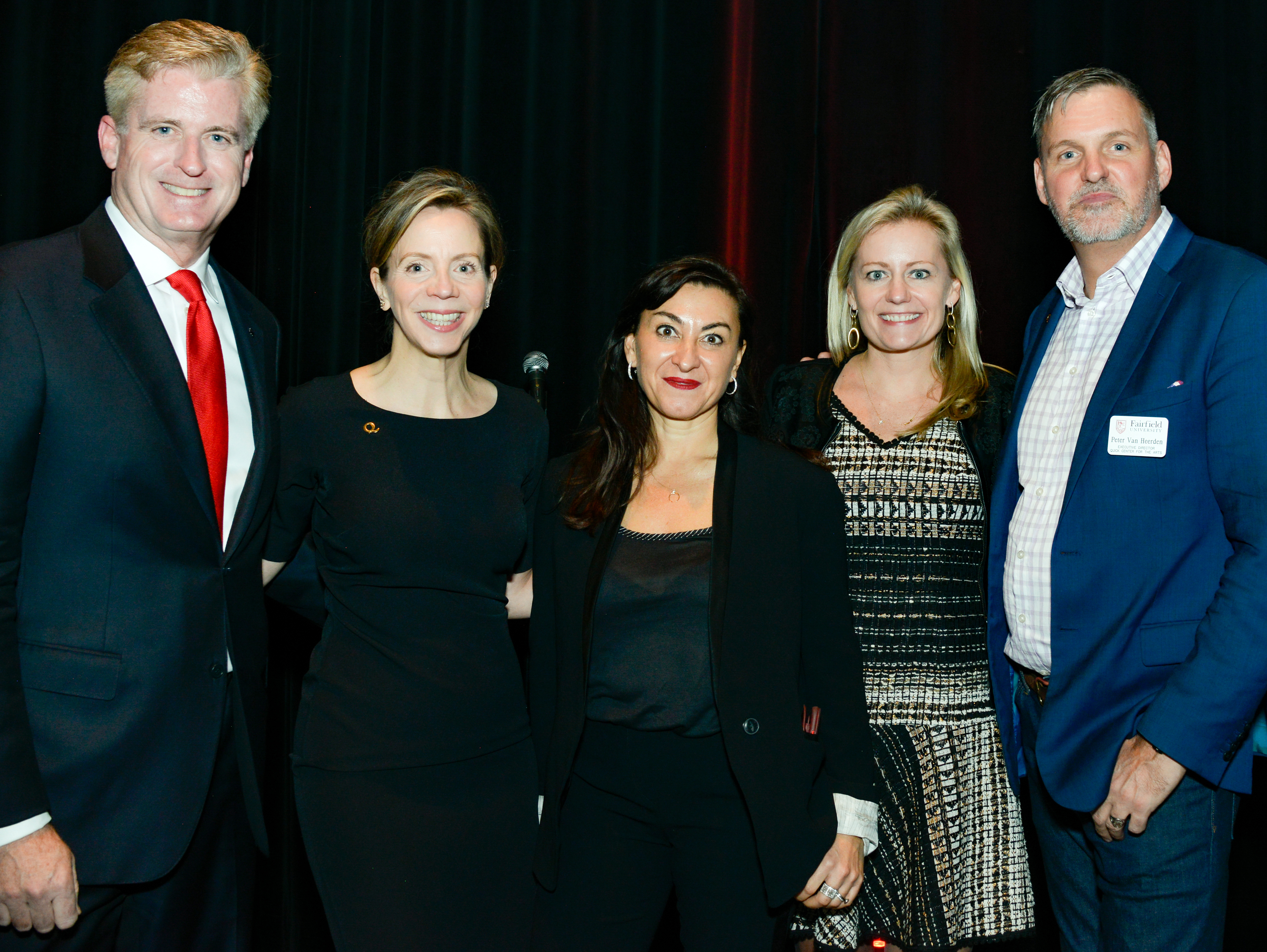 On stage at the Quick: Bill Tommins, Christine Siegel, Lynsey Addario, Emily Dreas, Peter VanHeerden