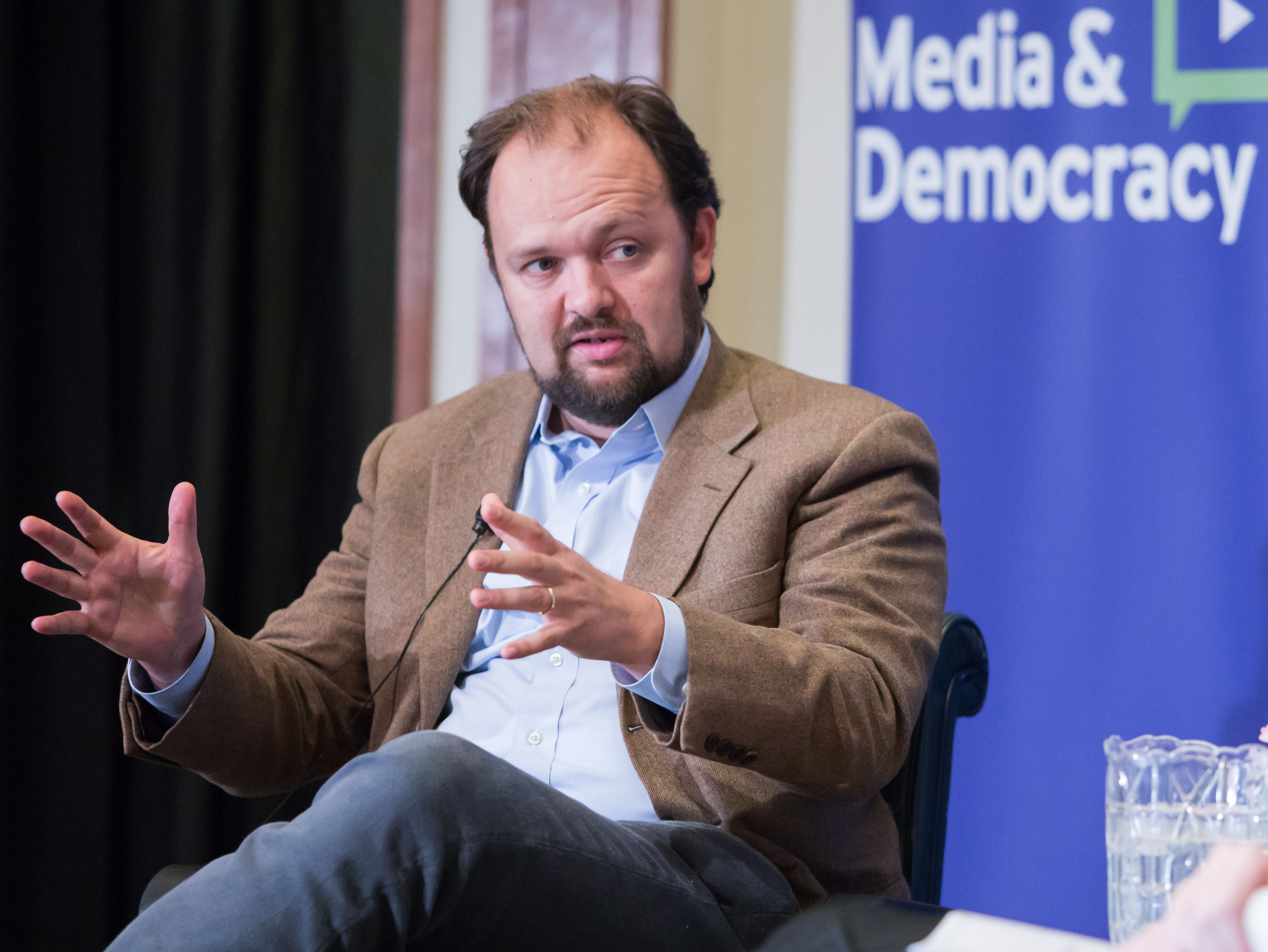ross douthat on stage