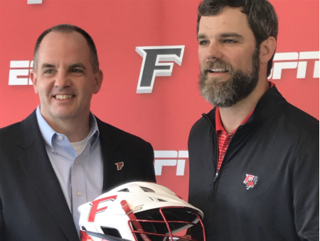 (l-r) Director of Athletics Paul Schlickmann and Head Coach Andrew Baxter