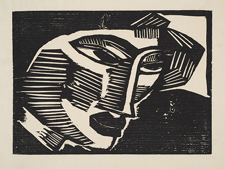 Karl Schmidt-Rottluff (German, 1884-1976) Head of a Woman from the periodical Genius. Zeitschrift  für werdende und alte Kunst (vol. 1, 1919), 1916 (published 1919) Woodcut Promised gift from James Reed 