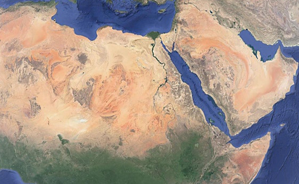 Google earth screenshot of African continent 