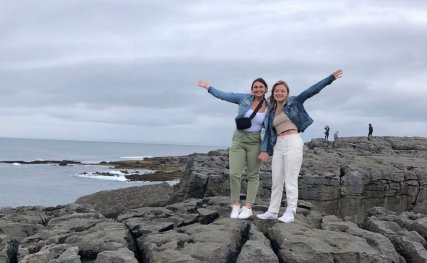 Elisabeth Kinsella ’23 and Emma Shaw ’23 during the immersion experience. Photos contributed by Elisabeth Kinsella ’23 and Michelle Saglimbene DNP’23