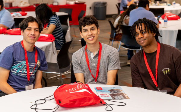 students at orientation