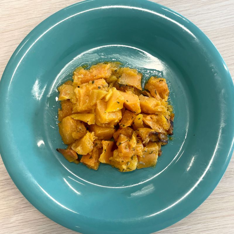 Plate of roasted butternut squash