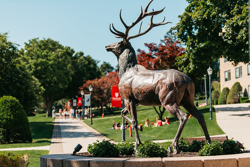Stag Statue on Fairfield University main campus
